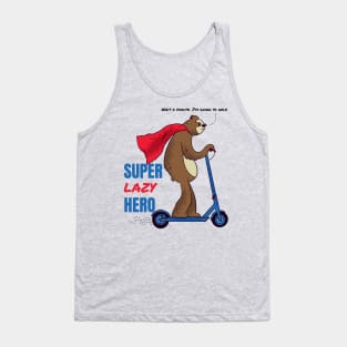 Super lazy sloth funny hero Tank Top